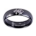 Three Keys Jewelry 8mm Unique Tungsten Rings with Abalone Shell Red Opal Inlaid Inlay for Men Women