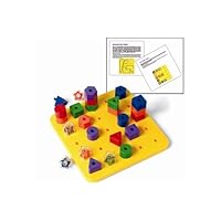 Giant PEGBOARD with Chunky Stacking Shapes & Activity Cards by Discovery Toys