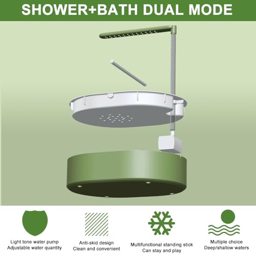 Nzkeuf Bird Shower Budgie, Budgie Shower, Automatic Bird Bath with Pump, Quiet Tub, Bird Bath with Circulation Tap for Parrots and Small Birds (Green)
