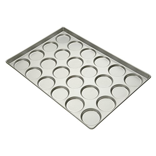 Click Here to See More Images Focus Foodservice Commercial Bakeware 24 Count 3-3/4-Inch Hamburger Bun/Muffin Top Pan