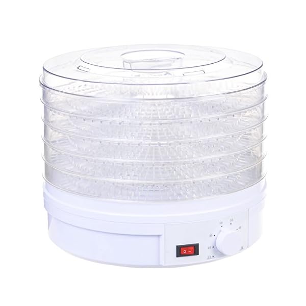 5-Tray-Electric-Food-Dehydrator-Fruit-Vegetable-Dryer-Beef-Snack-Jerky-White-New-US-Ship