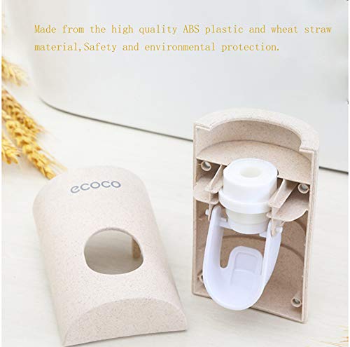 Automatic Toothpaste Dispenser Dustproof Squeezer Toothpaste Dispenser Hands Free Squeeze Out for Family Washroom Bathroom (2pcs)