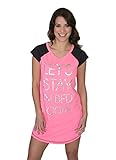 Sleep & Co Women's Printed V-Neck Short Sleeve Dorm Sleepshirt