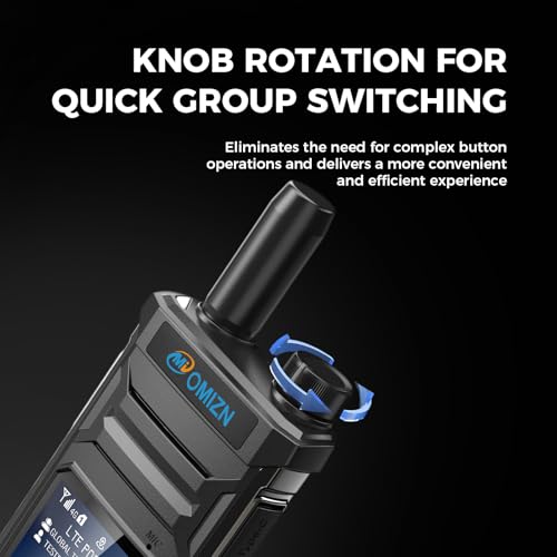 OMIZN-T6 Ultra-Delgado Global Walkie Talkie con Tarjeta SIM Alcance Ilimitado PoC Radios AES256 Carga Type-C IP64 2 Unidad
