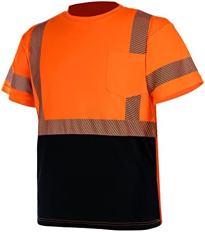 VENDACE Hi Vis Reflective Safety Shirts for Men ANSI Class 2 High ...