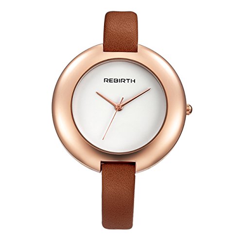 Top plaza ladies dark brown big face watch analog quart…
