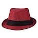 Toyo Straw Fedora Hat with Black Band - OSFM