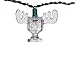 National Lampoon Christmas Vacation Kurt Adler UL 10-Light Wally World Moose Mug Light Set