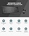Mpow Wireless Keyboard and Mouse Combo, Ultra-Thin Chiclet Keyboard and Mute Mouse, 2.4GHz 26ft Wireless Connection with USB Receiver for PC Desktop Computer Laptop Mac Tablet (Black)