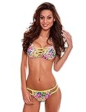 RELLECIGA Women's Push-up Swimwear Criss Cross Strappy Triangle Bikini Set