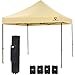 SUPERJARE Pop-up Canopy, 4 Weight Bags and a Wheeled Carry Bag, 10 Ft x 10 Ft Commercial Shelter, Outdoor Instant Folding Tent, Heavy Duty - Yellow