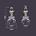 PH PandaHall 15pcs Mini Clear Glass Globe Wish Bulb Ball Bottles Screw Cap Glass Vial Pendant Charms