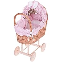Kit Accessori Per Carrozzina Bambole Daisy Chain Pinnacle - Parapioggia, Borsa, Coprigambe, Materasso, Rosa Classico