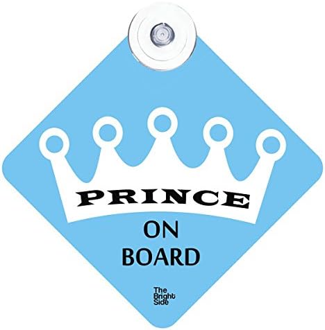 Brightside Prince on Board Digitally Printed Water Proof Car Sticker for Car Windows, Mirror, Any Flat Shiny Surface (Multicolour) - Pack of 1