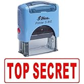 TOP Secret Self Inking Rubber Stamp Custom Shiny Office Stationary Stamp
