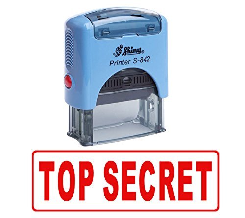 Printtoo TOP Secret Self Inking Rubber Stamp Custom Shiny Office Stationary Stamp