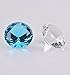 LONGWIN 50mm (2 inch) Crystal Diamond Jewel Paperweight Birthstone Table Decorations Christmas Wedding Table Scatter K9 Crystal Diamonds Light Blue