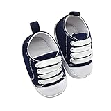 Voberry® Toddler Baby Boys Girls Anti-skid Basic Canvas Sneaker (6~12 Month, dark blue)