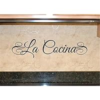 Gidet Wall Stickers Art Decor Vinyl Peel and Stick Mural Removable Decals La Cocina Spanish Kitchen Decals Frases En Espanol Spanish Kitchen Quotes Lettering Home Decor