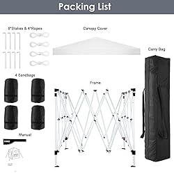 COBIZI Pop Up Canopy Tent Party Tents for Parties