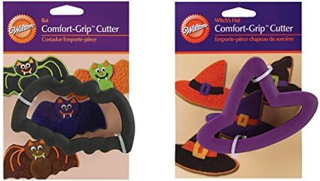 Wilton Comfort Grip Halloween Cookie Cutter Set Witch and Bat