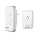 Wireless Doorbell, BESTEK Doorbell Kit Operating at over 500-feet Range with 1 Remote Button and 1 Plugin Receiver, LED Flash Lights, 36 Chimes for Home and Office (FCC Certification)- White