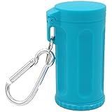 Honoro Portable Ashtray with Lid for Outdoor,ABS Smokeless Windproof Cigarettes Ashtray with Keychain,Blue