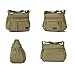 Qflmy Vintage Canvas Messenger Bag Handbag Crossbody Shoulder Bag Leisure Change Packet (Grey)