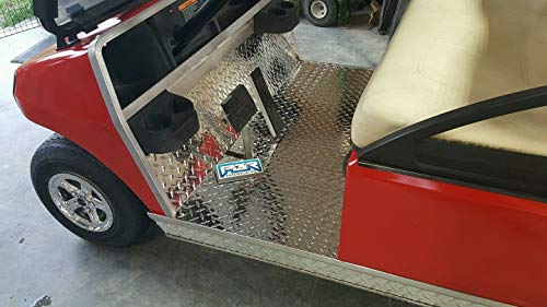 Aluminum Diamond Plate Floor Mat for Club Car Golf Cart DS 82-Up 5 piece kit