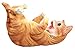 Atlantic Collectibles Feline Orange Tabby Kitty Cat Wine Bottle Holder Caddy Figurine