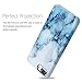 iPhone 7 Plus Case, iPhone 8 Plus Case,VIVIBIN Cute White Blue Marble for Women Girls Kids,Clear Bumper Best Soft Silicone Rubber Matte TPU Protective Cover Slim Fit Phone Case for iPhone 7/8 Plus