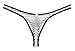 Jaxu Men's Bordered Mesh Striped Thong Underwear White X-Large