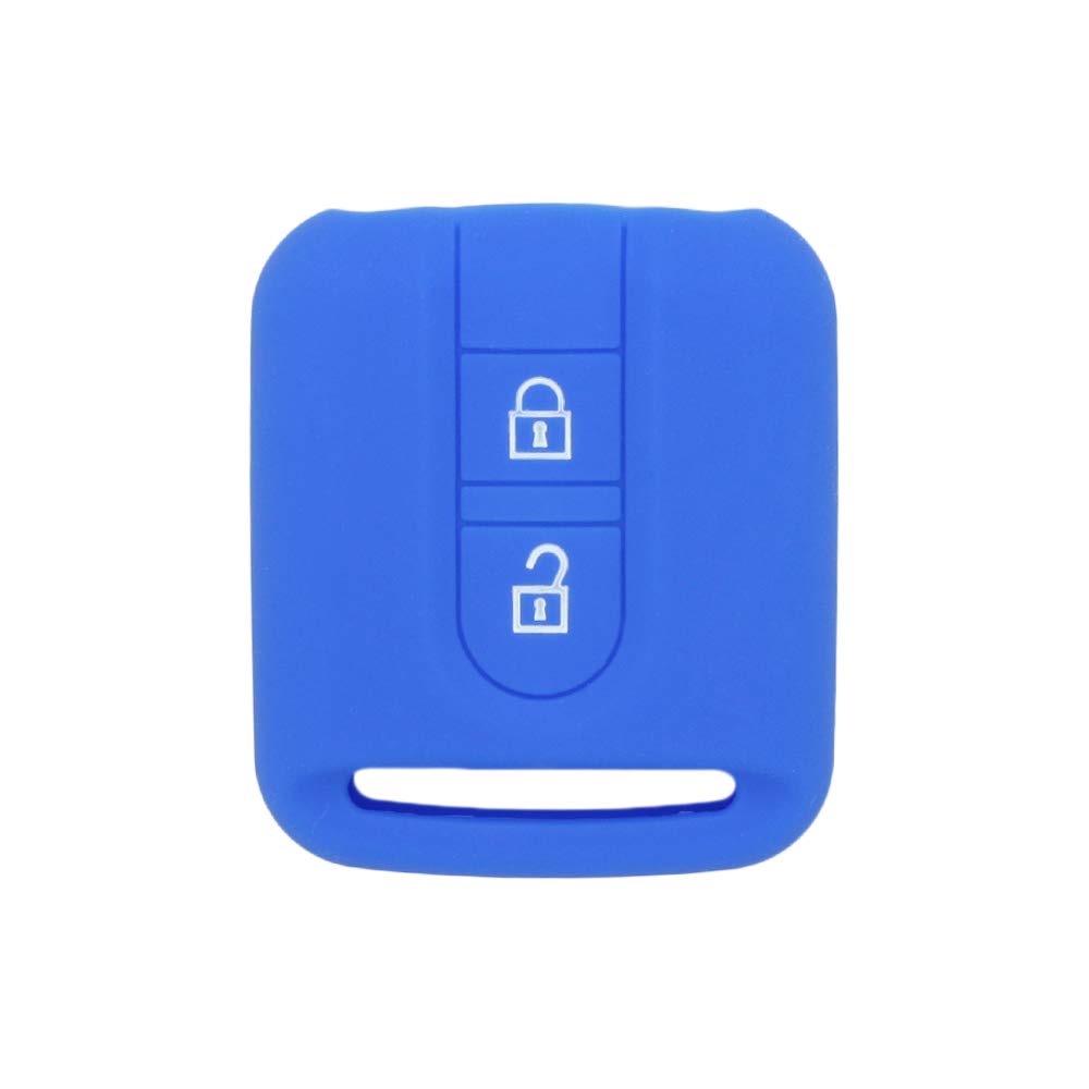 BROVACS Silicone Cover Protector Case Holder Skin Jacket Compatible with NISSAN 2 Button Remote Key Fob CV9502 Deep Blue