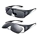 BLUPOND Wrap Around Oversized Anti Glare Sunglasses Fit Over Prescription Glasses - KNIGHT VISOR