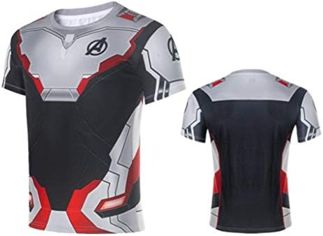 Cosplay Costumes Quantum Realm Tech Superhero Long Half Sleeves T-Shirt