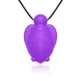 Siliconies Turtle Pendant - Silicone Necklace (Teething/Nursing/Sensory) (Purple)