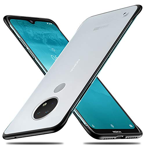 TheGiftKart Ultimate Slim Hybrid Nokia 6.2/7.2 Back Case Cover | Frosted Translucent Frameless Design | Hard Case (Black