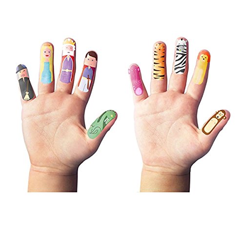 Finger Temporary Tattoos Set, Fairy & Safari (40 tattoos)