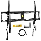 FORGINGMOUNT Low Profile Tilting TV Wall Mount Bracket for Most 32-80 inch LED,LCD,OLED,Plasma Screen TVs up to 130LBS and VESA 600X400-15 Degrees Tilt - Quick-Latching for Easy Install -FM9180-B