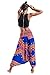 Harem Pants Unisex Dashiki Jumpsuit Harem Pants for Men & Women in Blue