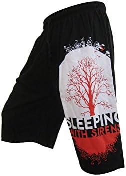 Sleeping with Sirens Mens Board Shorts Rock Music Tour Free Size Black