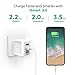 USB Wall Charger RAVPower 3-Port 30W Travel Charger Multi Port USB Charger, Charging Adapter, Compatible Xs XS Max XR X 8 7 Plus, iPad Pro Air Mini, Galaxy S9 S8 Note 8 and More (White)