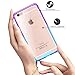 SALAWAT iPhone 6/6s Plus Case, Clear Cute Anti Scratch Slim Phone Case Cover, Reinforced TPU Bumper Shock Absorption Protective Case for iPhone 6 Plus/6s Plus 5.5 inch (Blue Purple)
