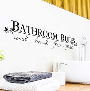 Reglas del baño Decoración para el hogar Cotizaciones creativas