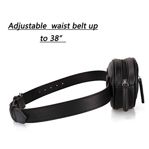 Glitzall Waist Bags with Adjustable Strap Fanny Packs for Women PU Leather Belt Bag Fanny Pack Crossbody Bag