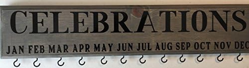 Celebrations Reminder Board with Name Circles, Stained Grey