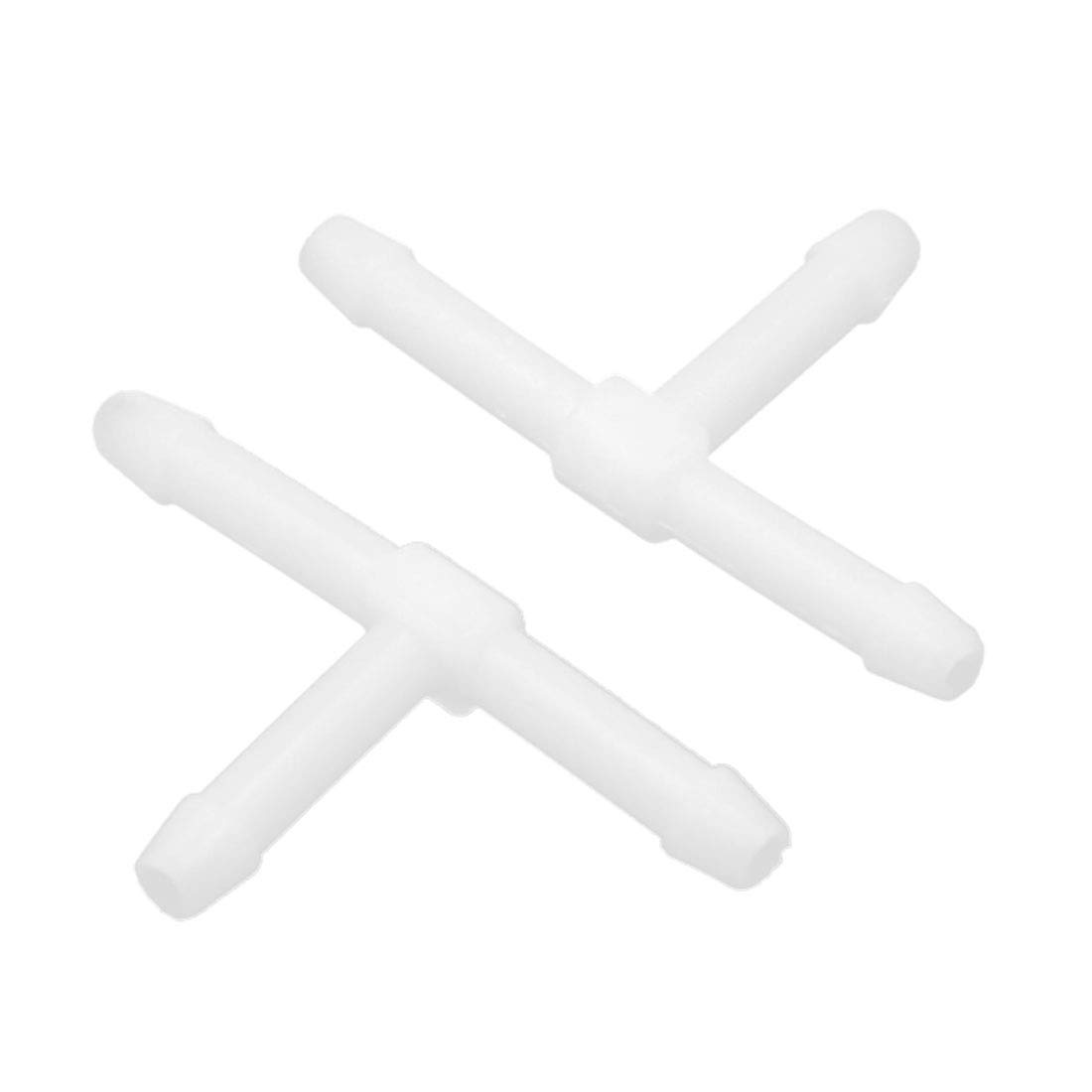 Sourcingmap 50pcs 3mm Inner Dia T-Piece Tube Hose Joiner Pipe Tee Splitter White