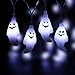 Halloween String Lights, YUNLIGHTS 14.7ft 40 LED Waterproof Ghost Light with 8 Modes, Battery Powered (Cool White)