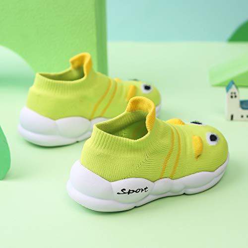 Wendyy Baby First-Walking Shoes 1-4 Years Kid Knitted Shoes Toddler Infant. (Green, 21)
