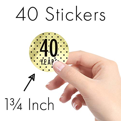 Black-and-Gold-40th-Birthday-Party-Favor-Labels-175-in-Shiny-Foil-40-Stickers